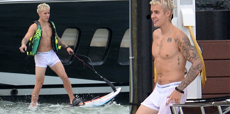 Nearly Naked Justin Bieber Strips Down To Underwear For Steamy Weekend With Kourtney Kardashian