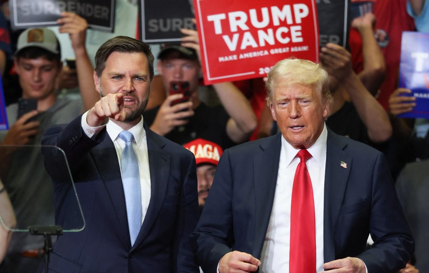 Photo of J.D. Vance and Donald Trump.