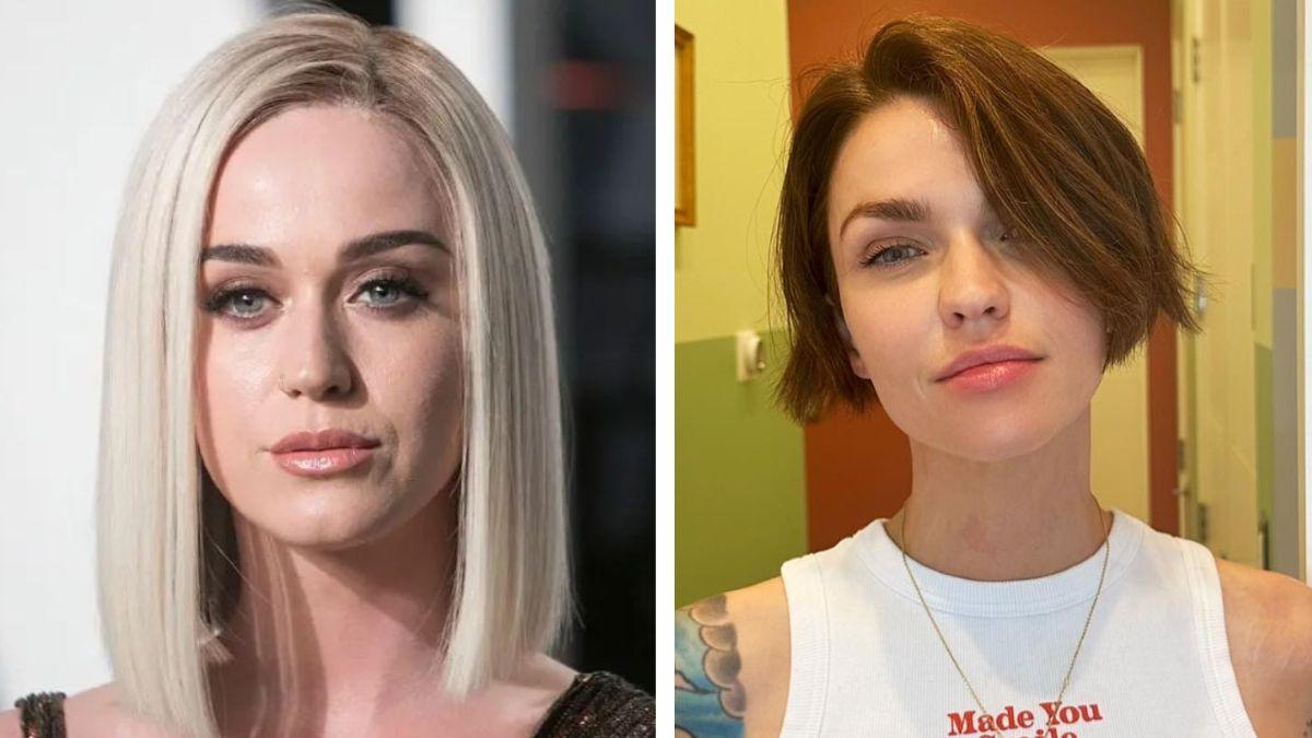 Split photo of Katy Perry and Ruby Rose
