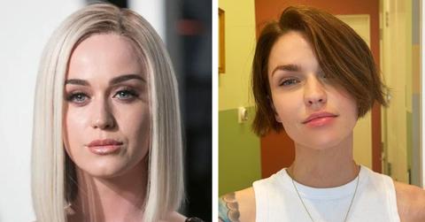Split photo of Katy Perry and Ruby Rose