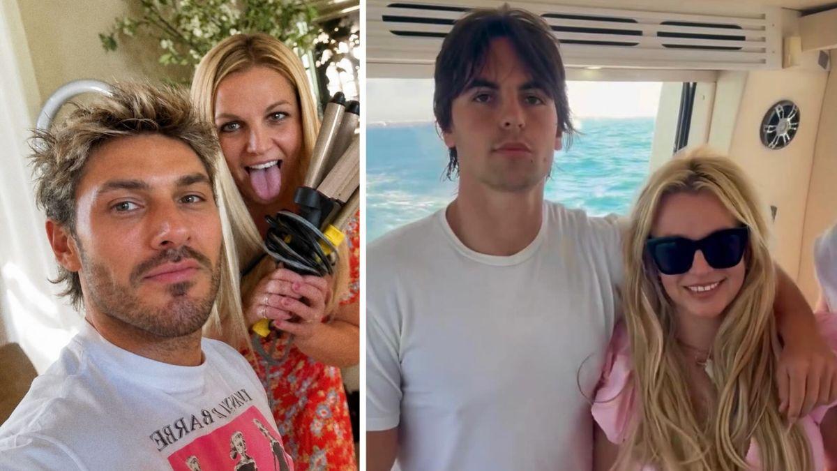 Composite photo of Chris Appleton, Jayden James Federline and Britney Spears