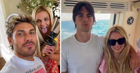 Composite photo of Chris Appleton, Jayden James Federline and Britney Spears