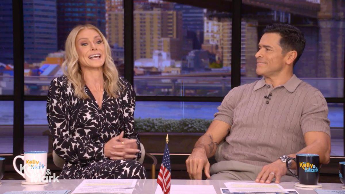 Image of Kelly Ripa joked, 'This is what happens when a club kid marries a nerd.'