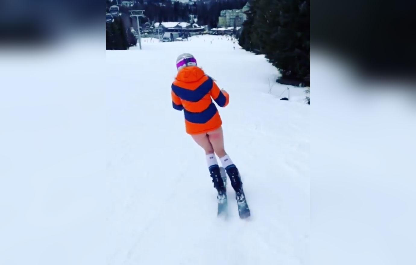 Chelsea Handler Ditches Her Pants, Drinks & Smokes Weed While Skiing