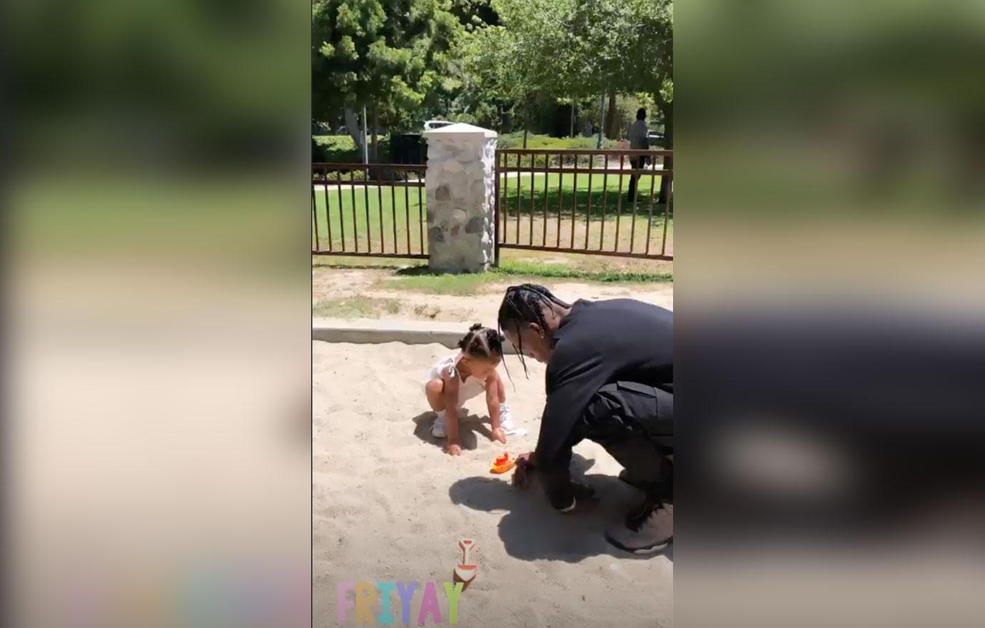 Kylie Jenner And Travis Scott With Stormi Park