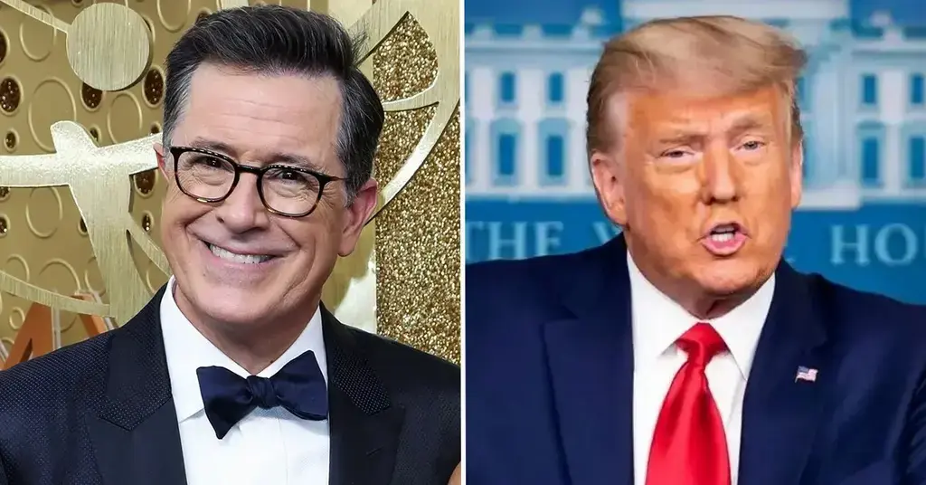 stephen colbert mocks donald trump bizarre rant heaven moral