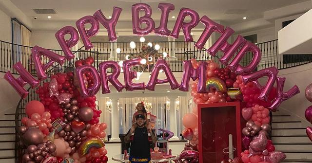rob kardashian rare sighting daughter dream birthday spa