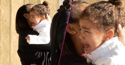 Kim Kardashian Kanye West Divorce North West Cry