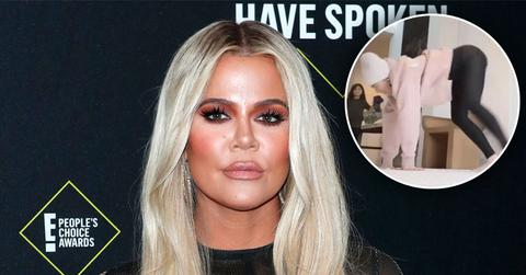Khloe Kardashian Teaches True How To Do A Cartwheel In Cute Video