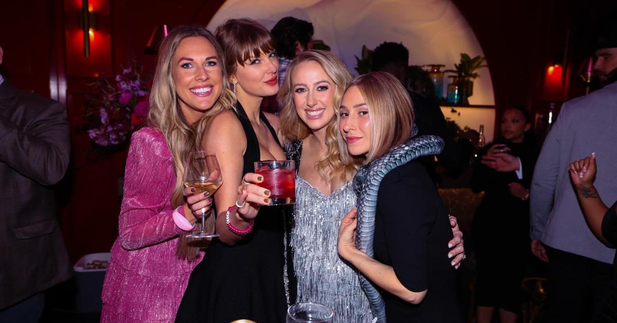 travis kelce surprises taylor swift eras tour themed party photos