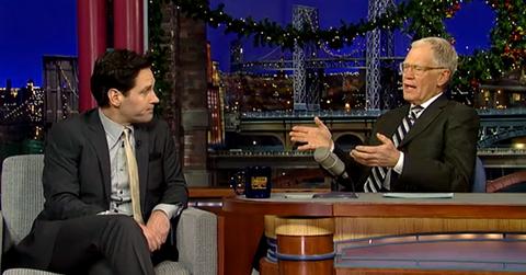 Paul Rudd and David Letterman