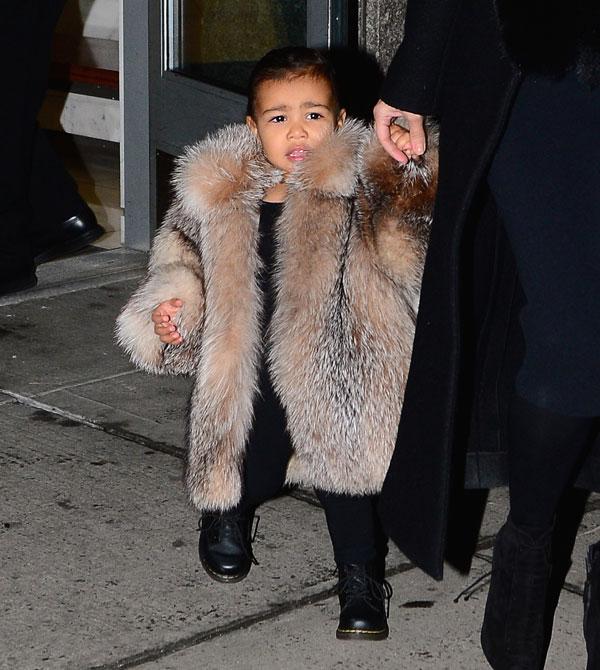 Kim Kardashian’s Daughter North West Rocks Fabulous Fur Coat In New ...