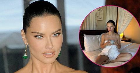 adriana lima towel photo