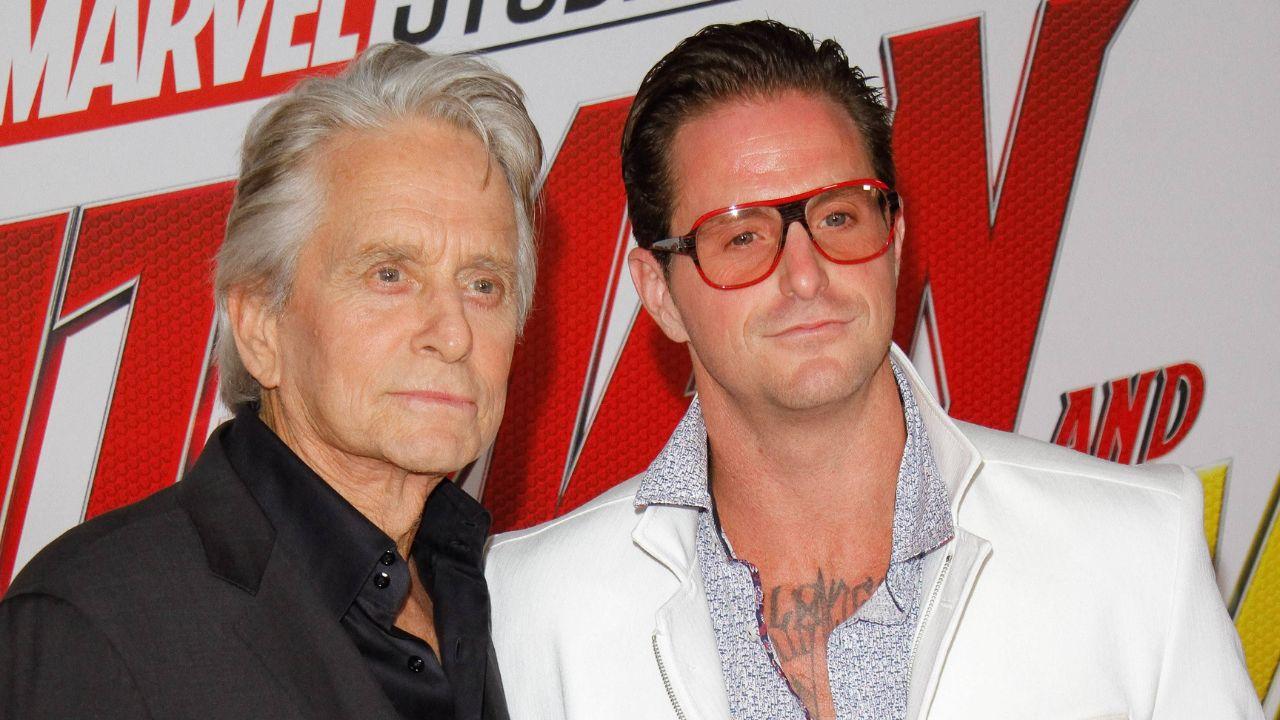 Image of Michael Douglas and Cameron Douglas.