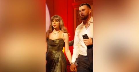 taylor swift travis kelce affectionate kissing patrick mahomes gala