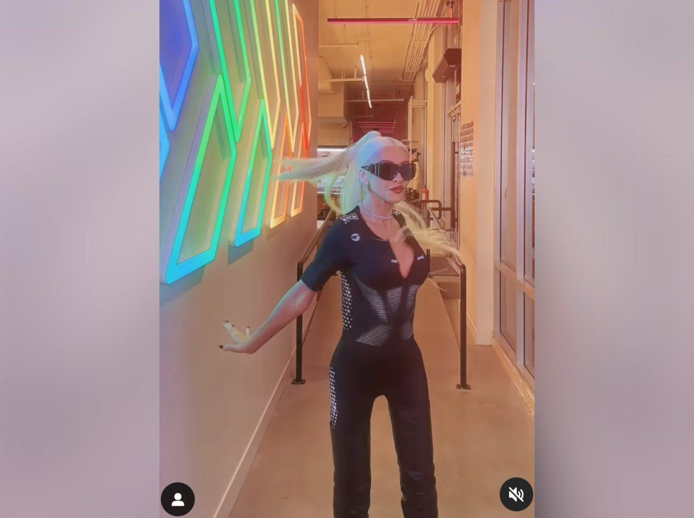 thin christina aguilera backlash promoting workout class ozempic accusations