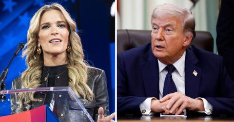 split photo of Megyn Markle & Donald Trump