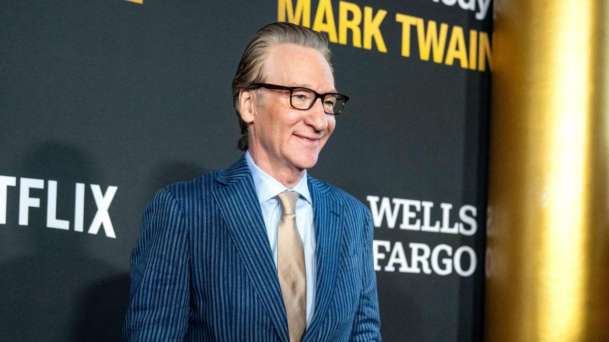 Image of Bill Maher displayed a signed list of Donald Trump's past attacks.