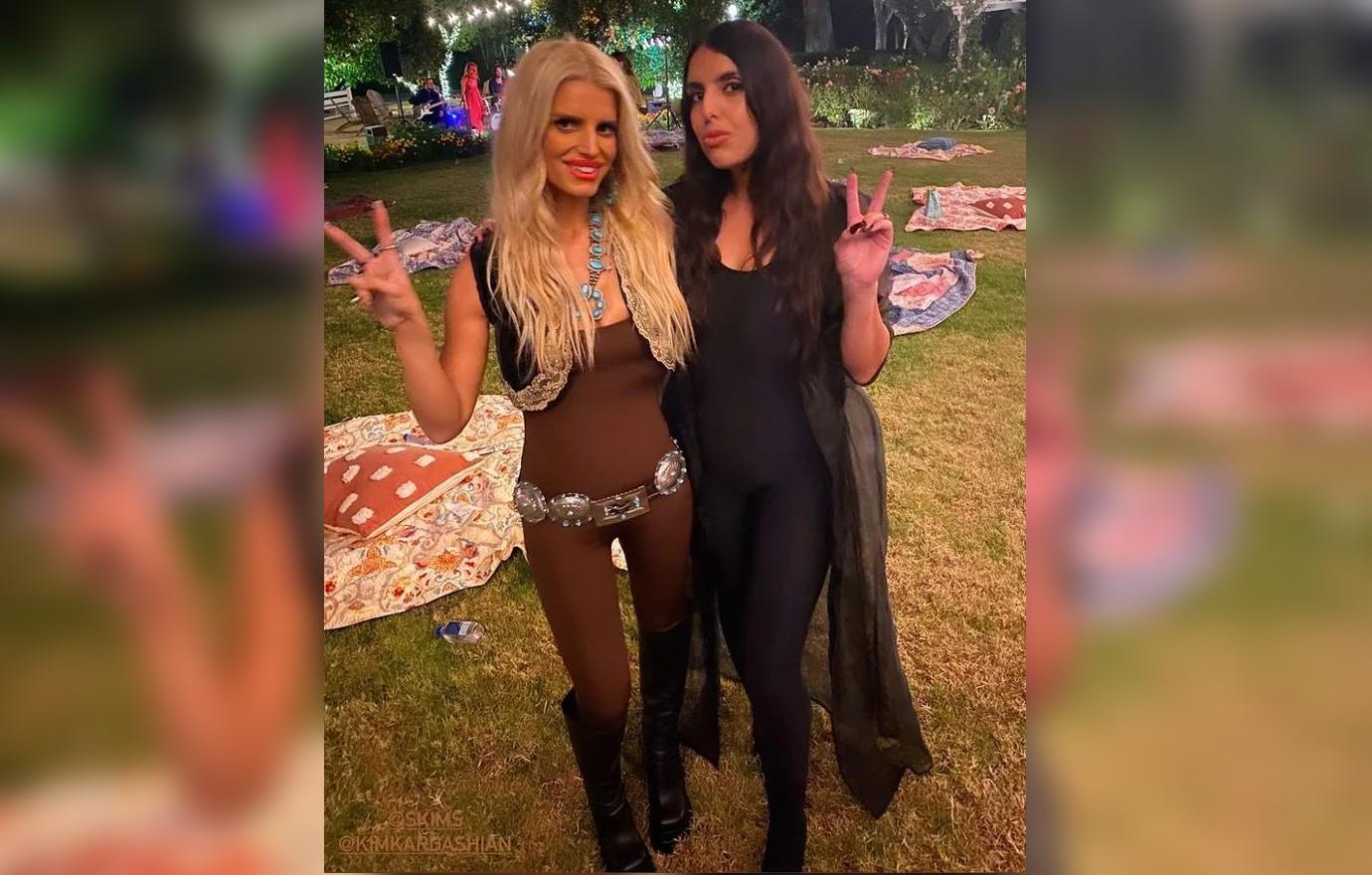 Jessica Simpson Wears Cocoa-Colored SKIMS One Piece Catsuit