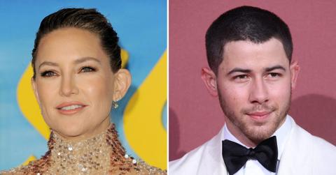 A composite photo of Kate Hudson and Nick Jonas.