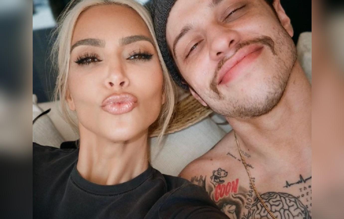 pete davidson tattoo kim kardashian kiss