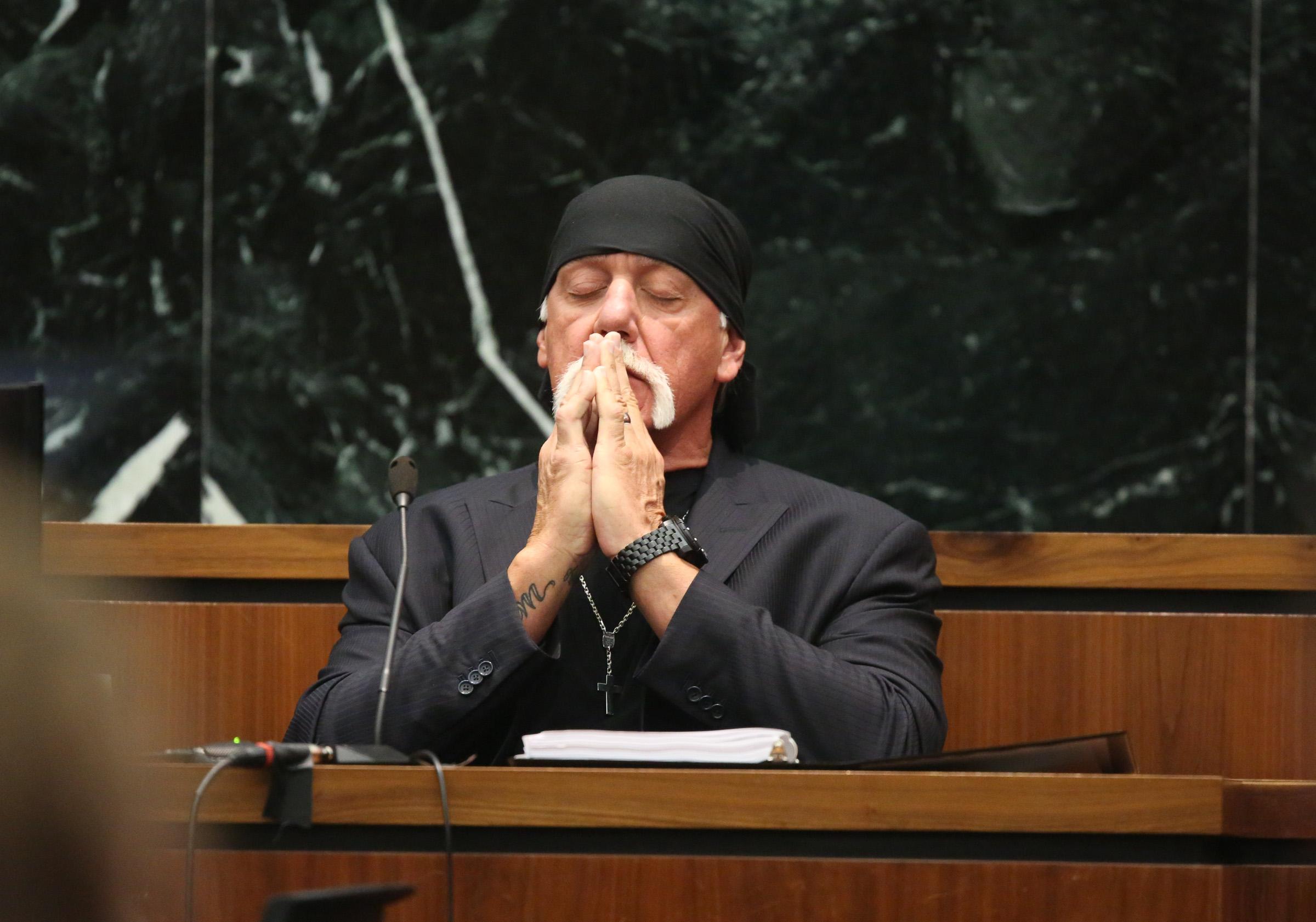 Hulk Hogan takes the stand on day two of his sex tape court case, Florida.