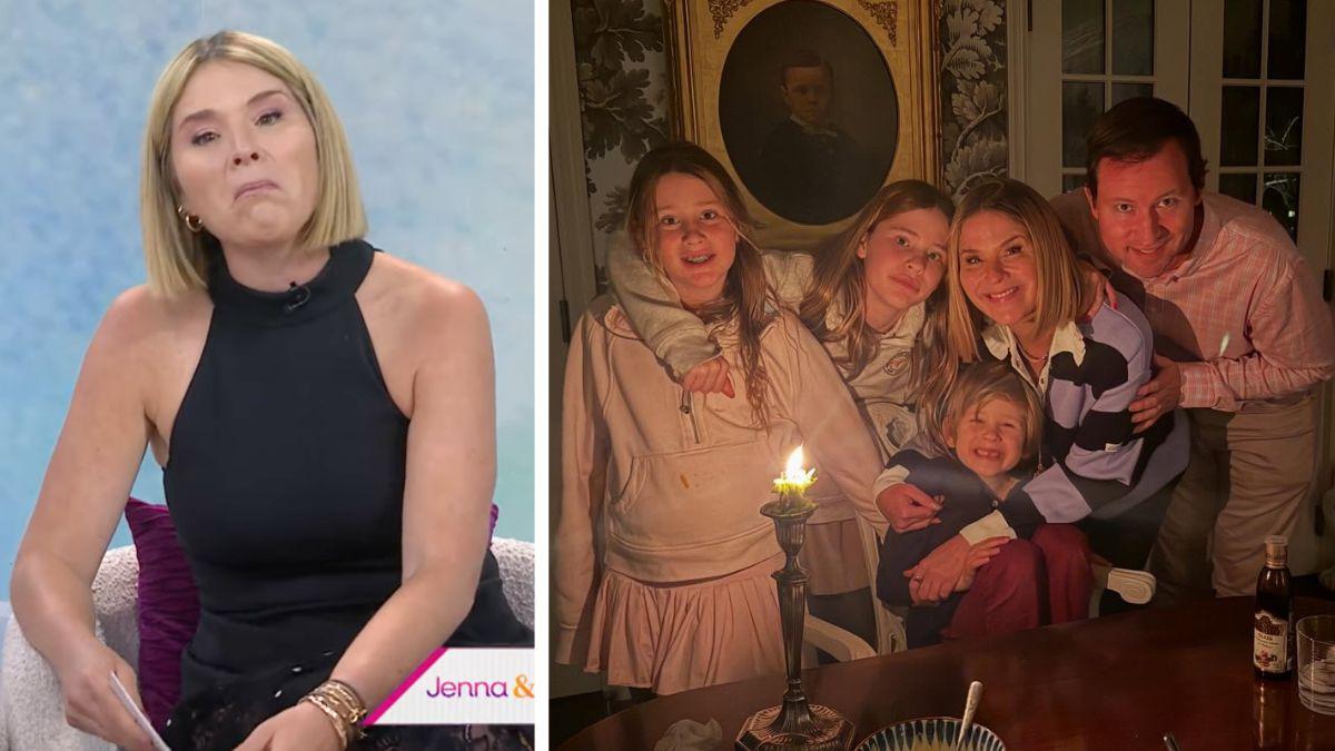 Composite poh Jenna Bush Hager and her family