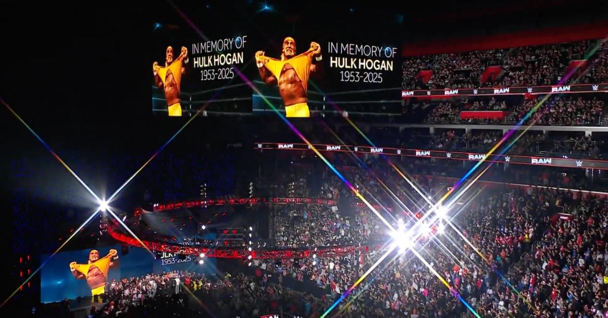 Image of the wrestling legend was honored during WWE's 'Monday Night Raw.'