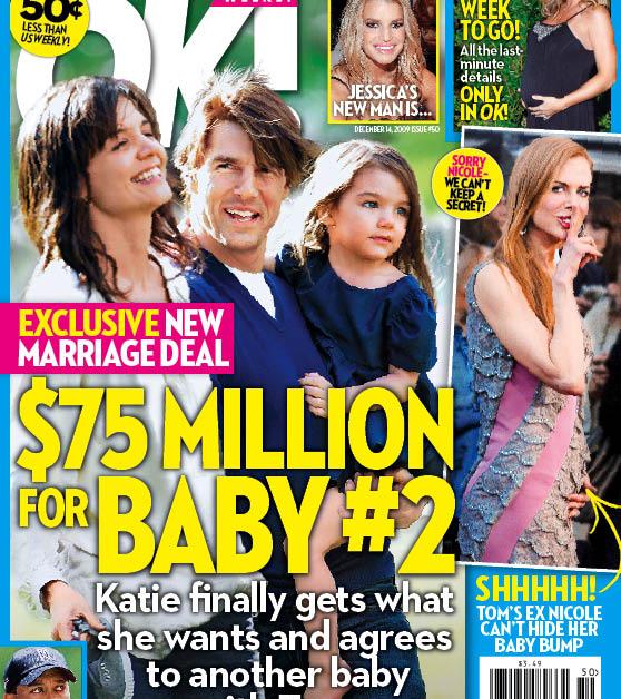 OK! Exclusive Tom & Katie Finally Ready for Baby 2!