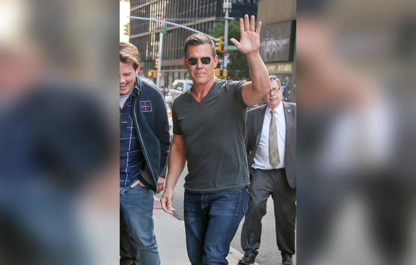 Josh brolin waving at camera