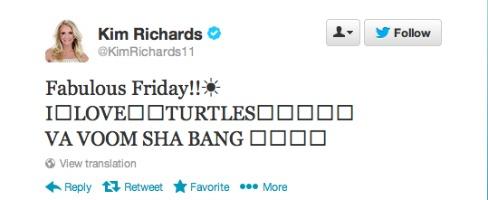 //kim richards turtles tweet