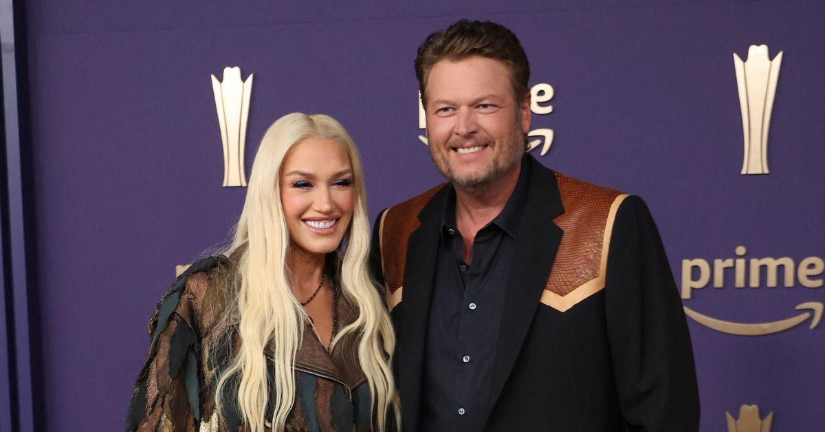 image of Fans speculated that Gwen Stefani and Blake Shelton attended Taylor Swift and Travis Kelce's wedding because of their formal outfits.