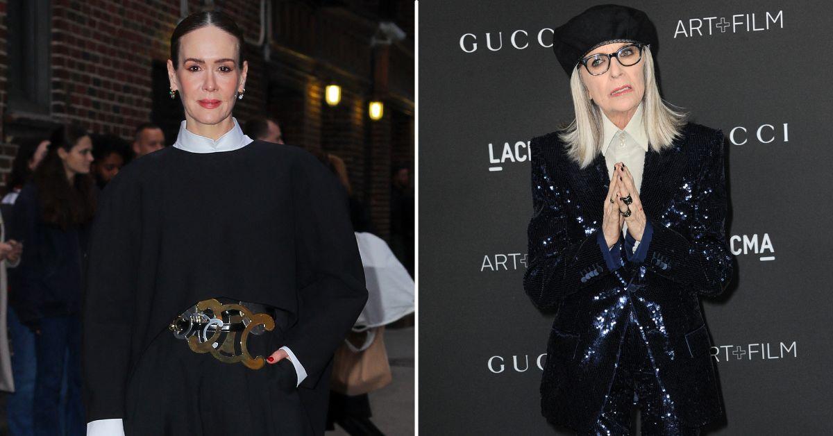 Photo of Sarah Paulson shared text messages she's received from Diane Keaton over the years.