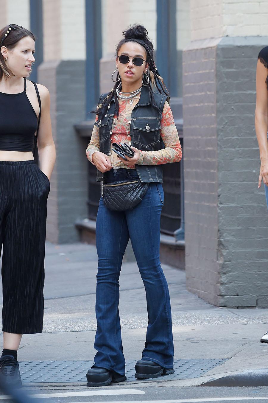 *EXCLUSIVE* FKA Twigs keeps it retro in NYC after rumors of a split with Robert Pattinson