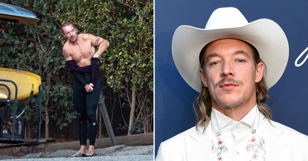 diplo shows amazing body tattoos surfing malibu pf