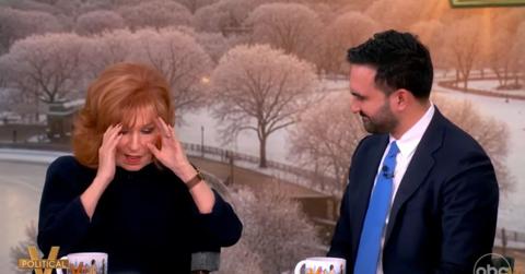 Photo of Joy Behar & Zohran Mamdani