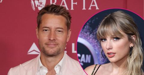 Composite photo of Justin Hartley and Taylor Swift.