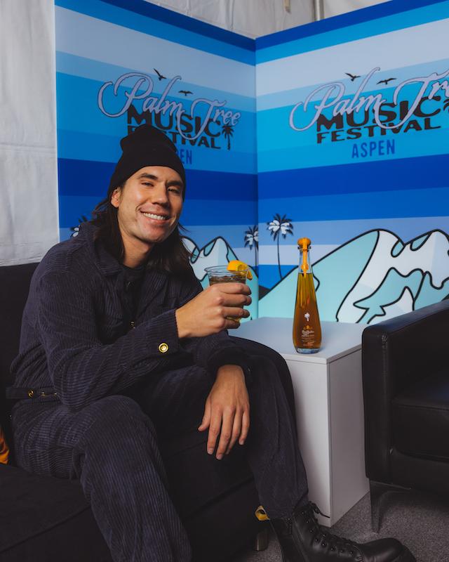 gryffin enjoys a tequila don julio primavera cocktail before his set at palm tree music festival in aspen co on february