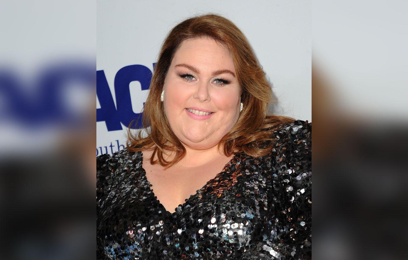 Chrissy Metz Wearing Shiny Metallic Dress