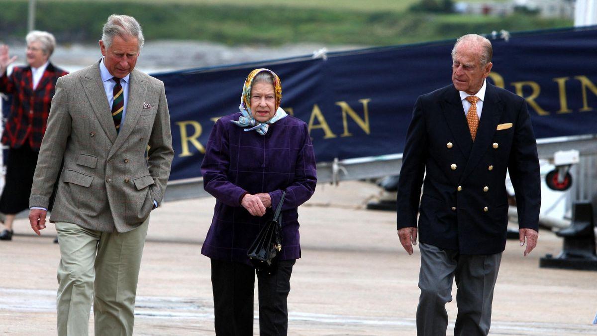 image of queen, prince Philip and King Charles