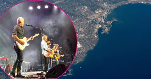 Composite photo of Lake Ontario and Blue Rodeo.