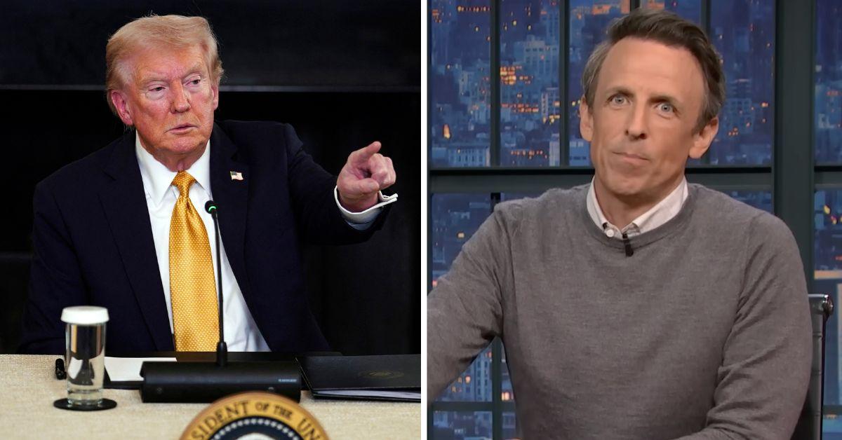 Photo of President Donald Trump and Seth Meyers