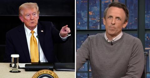 Photo of President Donald Trump and Seth Meyers