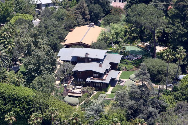 Brad Pitt installs a skate ramp for his children at his Los Feliz home