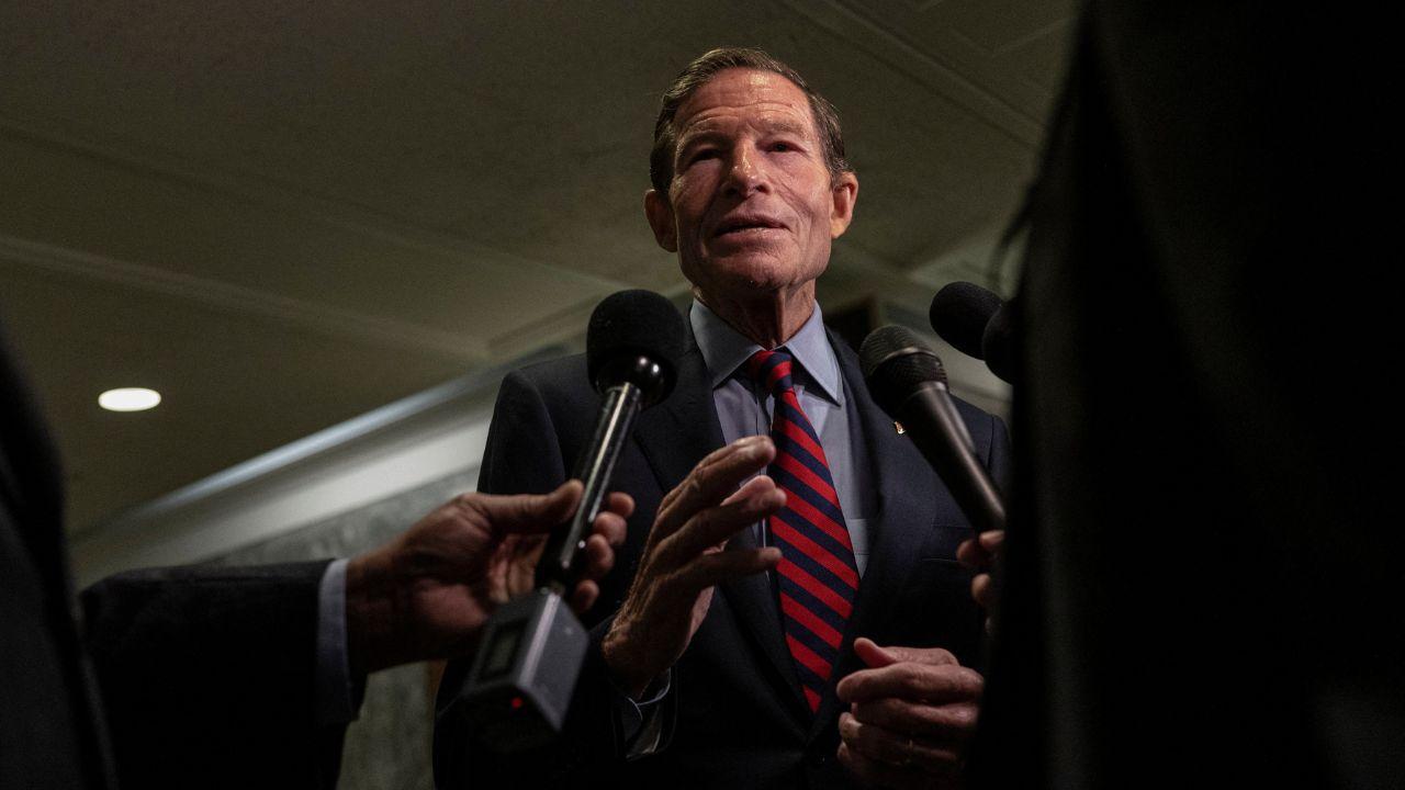Photo of Blumenthal criticized ICE at a Danbury public forum.