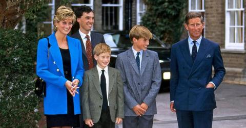 Photo of Princess Diana, Prince Harry, Prince William and King Charles
