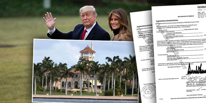 President Trump And First Lady Declare They Are Moving To Palm Beach And Not NYC