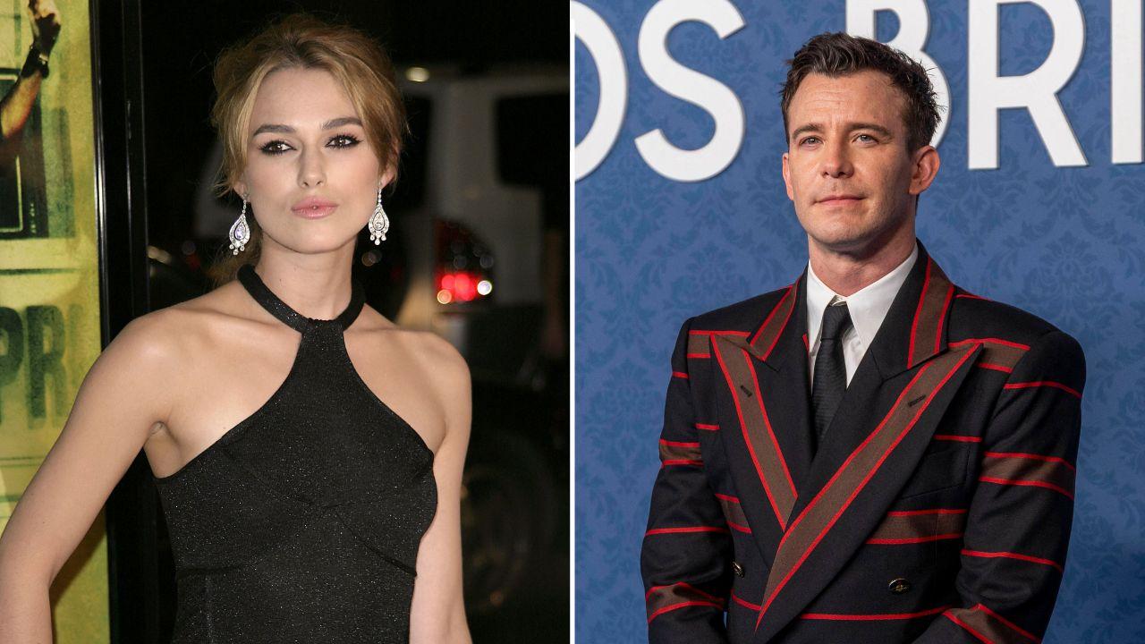 Split of Keira Knightley; Luke Thompson.