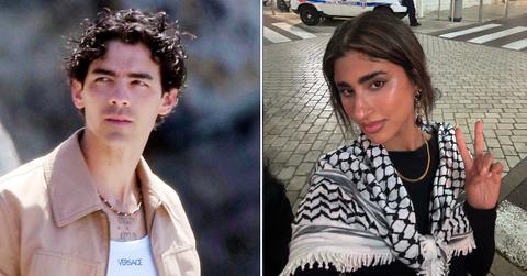 joe jonas hugs actress laila abdallah pp