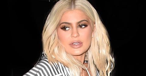 Kylie Jenner, Tyga and Kendall Jenner are seen leaving the Samsung store in New York